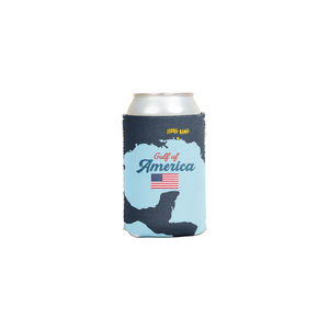 koozie with 'Gulf of America' design on a blue background