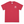 Red t-shirt with a white graphic on the chest against a white background