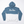 Blue and white hoodie with 'Flora-Bama' text on a white background