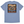 blue tshirt with a geometric pattern with a bull rider and palm trees