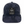 blue camo hat with black and white palm tree patch