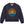 A navy Flora-Bama ladies boxy crewneck sweatshirt with a graphic design featuring the name 'Flora-Bama' and a sun and water circle logo.
