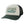 A cream Flora-Bama branded trucker cap with a mid-profile structured crown, a slightly curved visor, green bill, black mesh backing and an open back snap closure. embroidered logo on the front with green text.