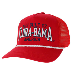 Red cap with 'The Gulf of America and Flora-Bama text 