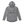 Gray hoodie with a graphic design on a white background