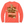 Red long-sleeve shirt with graphic design and text on a white background