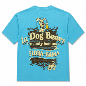blue shirt with "in dog beers i've only had one"