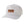 white cap with leather patch on the front with black marling and florabama
