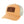 orange hat with  brown patch on the front with brown waves and flora bama text with white mesh backing