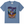 A denimshort-sleeve crewneck t-shirt featuring a colorful graphic print on the front. The graphic displays a purple sea turtle, yellow tropical fish, and the text 'FLORA-BAMA' and 'ON THE FLORIDA - ALABAMA LINE!'.