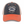 Flora-Bama hat with blue and orange design and mullet patch on the front