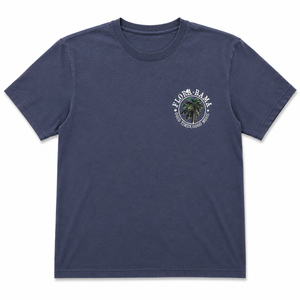 Navy blue t-shirt with a logo on the chest 