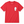 Red t-shirt with a graphic of a cup on the chest against a white background