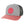 A gray and pink Flora-Bama baseball cap with a pink patch on front with palm tree