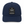 blue hat with black and white palm tree patch