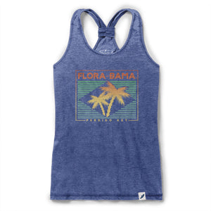blue tank top palm tree racerback