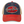 denim hat with red bill and red patch with flora bama script
