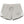 Light heather gray athletic shorts with a drawstring waist, side pockets, and 'FLORA DANA.' text printed on the lower right leg, shown against a plain white background.