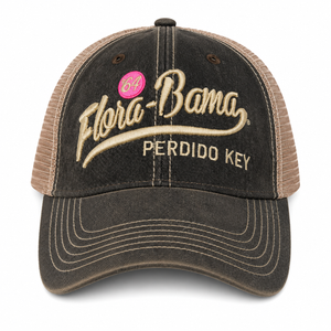 black flora bama script hat