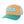 light orange hat with teal bill and white patch on the front with flora bama script font in teal