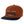 burnt orange hat with navy bill and flora bama text across the front