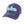 A purple baseball cap with 'Flora-Bama' written in teal sequins on the front.