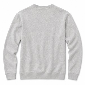 back of a solid gray sweatshirt