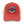 Red and beige cap with a logo with a fish