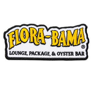 Flora-Bama lounge, package, and oyster bar logo on a white background