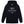 A black hoodie with 'Flora-Bama' text and a palm tree graphic with waves on the front.