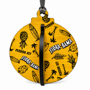 flora bama pineapple surfboard pattern ornament