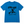 Blue t-shirt with black 'Flora-Bama Yacht Club' graphic on a white background