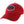 red hat with flora bama on blue patch outlined in white on front