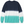 Long-sleeve shirt with a gradient color pattern from navy to white to teal on a white background.