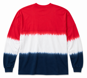 long sleeve red white blue 