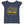 navy blue shirt with ruffle sleeves and wave