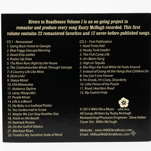 Back cover of a music album with tracklist and artist information